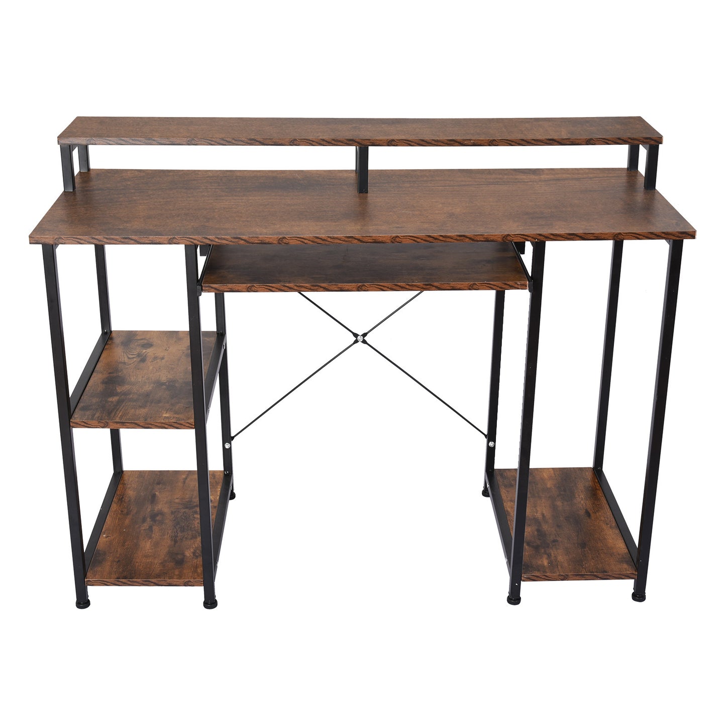 Modern Computer Desk With Storage Shelves Home Learning Desk Workstation