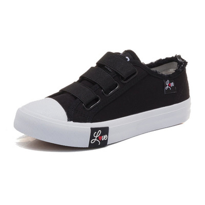 Karael | Casual Women Hook & Loop Breathable Canvas Sneakers