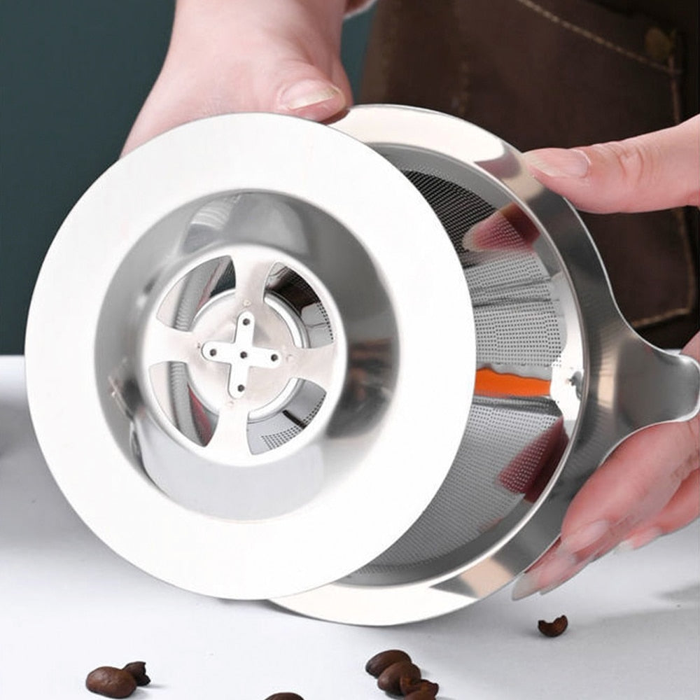 Double Layer Stainless Steel Coffee Filter & Holder