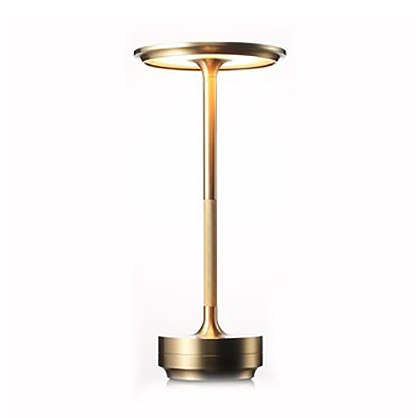 Metallic Cordless Rechargeable Waterproof Table Lamp