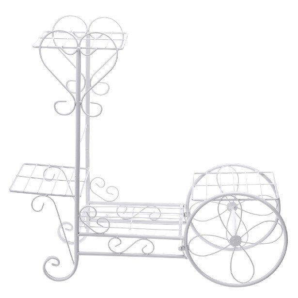 Flower Pot Plant Stand - Classical Design Iron Design Bookshelf - For Office Home Garden