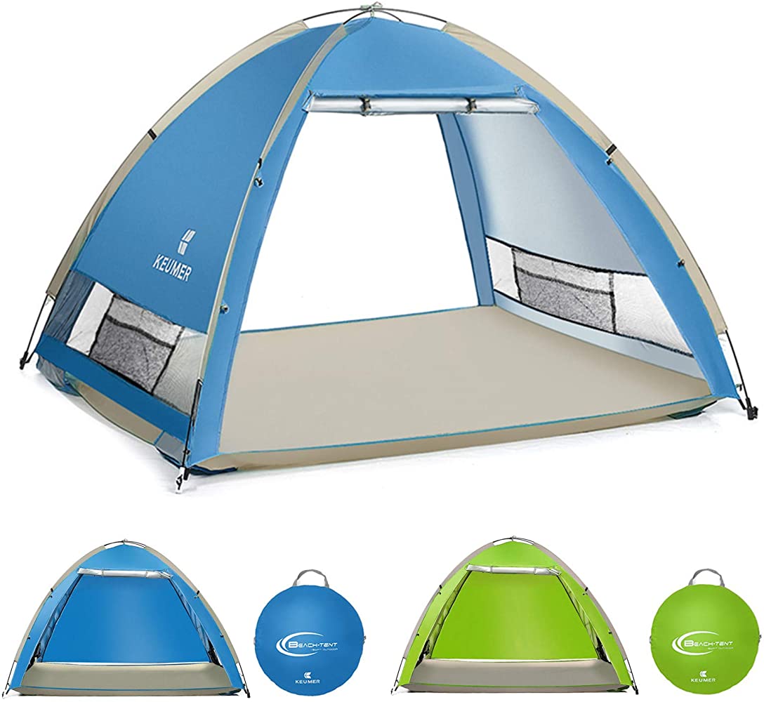 4-5 Persons Automatic Camping Tent UPF 50 Anti UV Beach Tent Sun Shade Canopy Outdoor Travel Fishing