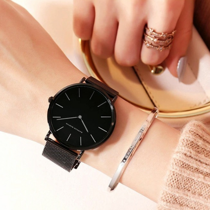 Hannah Martin - Luxury Ultra Thin Stainless Steel Mesh Band Watch