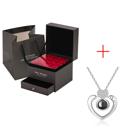 LovelyRose™ 9 Rose Foam Latex Gift Box with 'I Love You' Pendant
