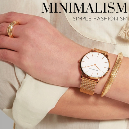 Hannah Martin - Luxury Ultra Thin Stainless Steel Mesh Band Watch