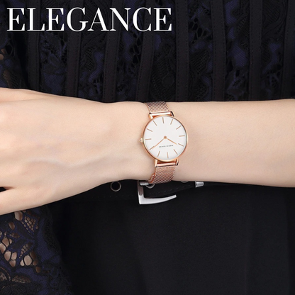 Hannah Martin - Luxury Ultra Thin Stainless Steel Mesh Band Watch