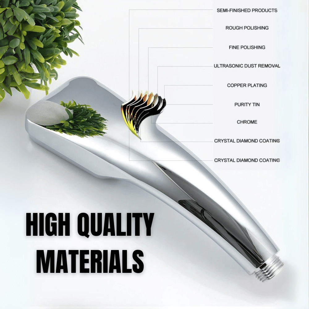 High Pressure Shower Head - With 300 Holes - Saving Water - Spray Bath - Easy Tool Free Installation
