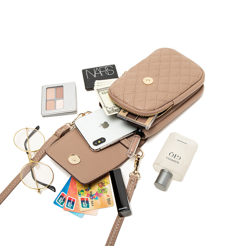 Plaid Sewing Design Mobile Phone Bags