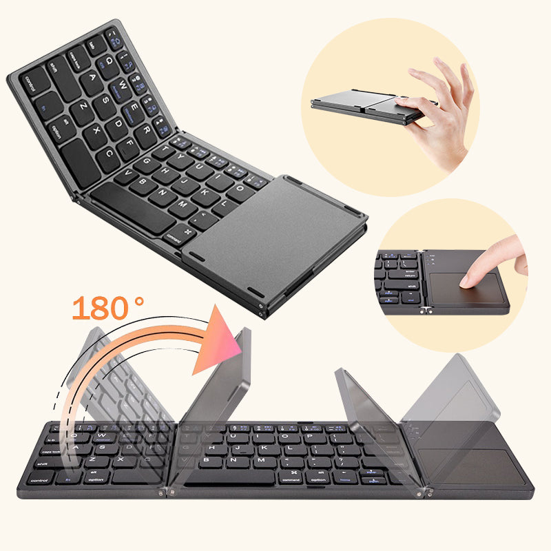 Universal Foldable Mini Keyboard With Touch Pad