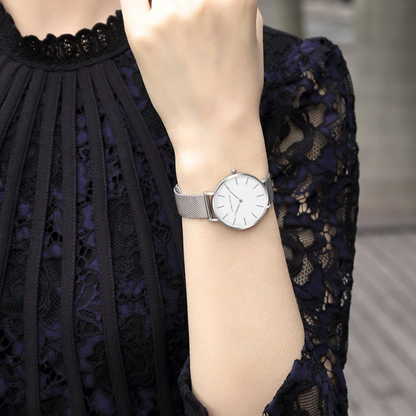 Hannah Martin - Luxury Ultra Thin Stainless Steel Mesh Band Watch