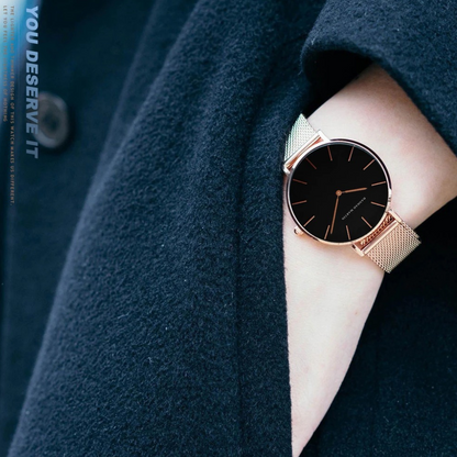 Hannah Martin - Luxury Ultra Thin Stainless Steel Mesh Band Watch