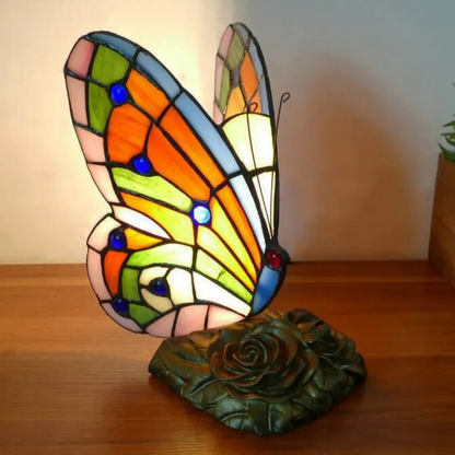 Creative Butterfly Stained Glass Table Lamp
