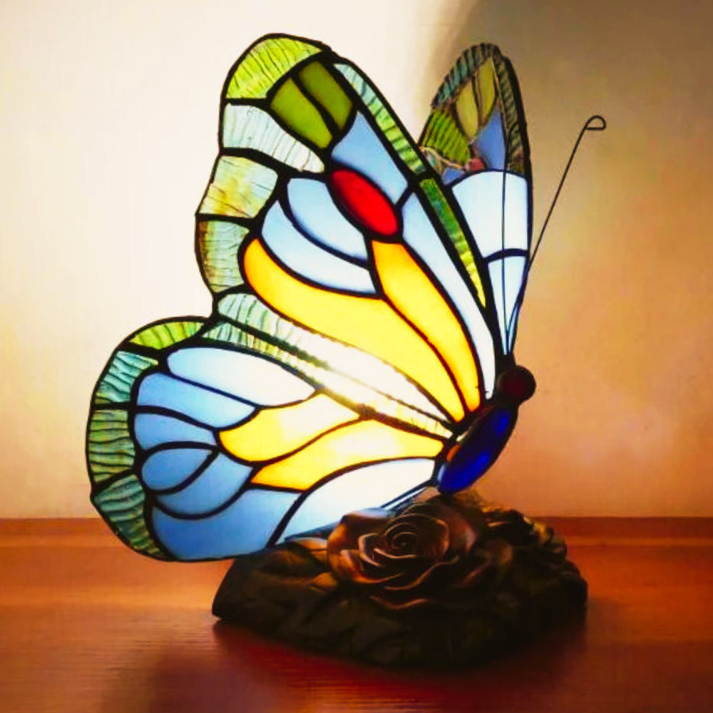 Creative Butterfly Stained Glass Table Lamp