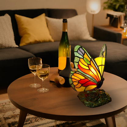 Creative Butterfly Stained Glass Table Lamp