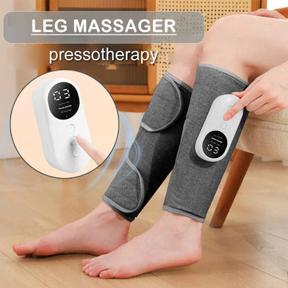 360° Air Compression Leg Massager with Heat & Adjustable Intensity