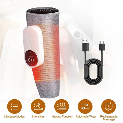 360° Air Compression Leg Massager with Heat & Adjustable Intensity