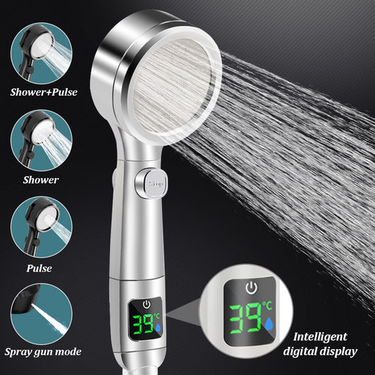 HydroEco High Pressure Temperature Display Shower Head