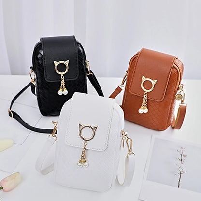 Woven Pearl Tassel Mobile Phone Bags For Women