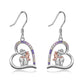Mother Earrings Sterling Silver Mother Hold Child Love Heart Dangle Earrings Jewelry Gifts