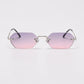 New Fashion Polygonal Frameless Sunglasses Women