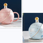 Creative Spaceman Planet Round Mug With Lid Spoon