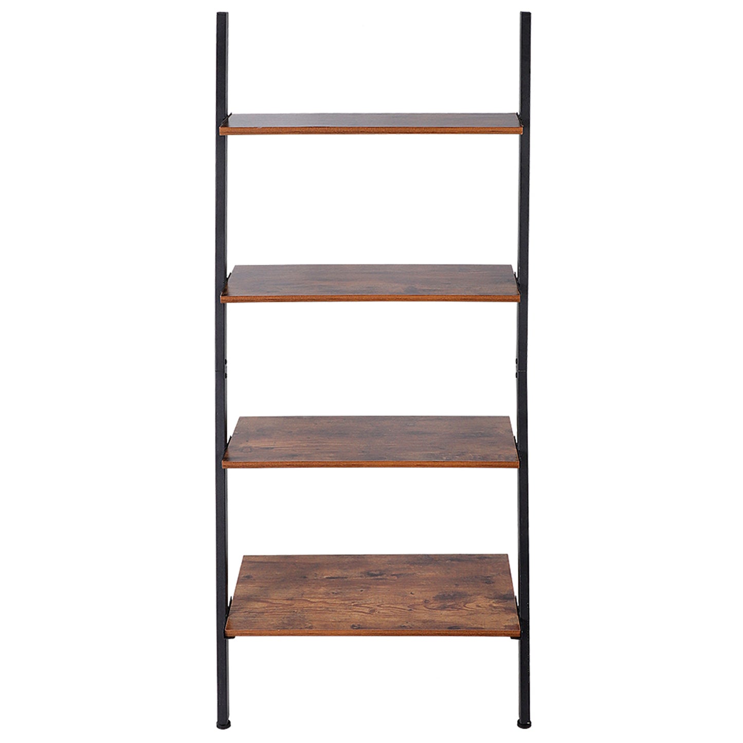 Ladder Shelf 4 Tier Bookshelf Storage Display Shelves Industrial Wood