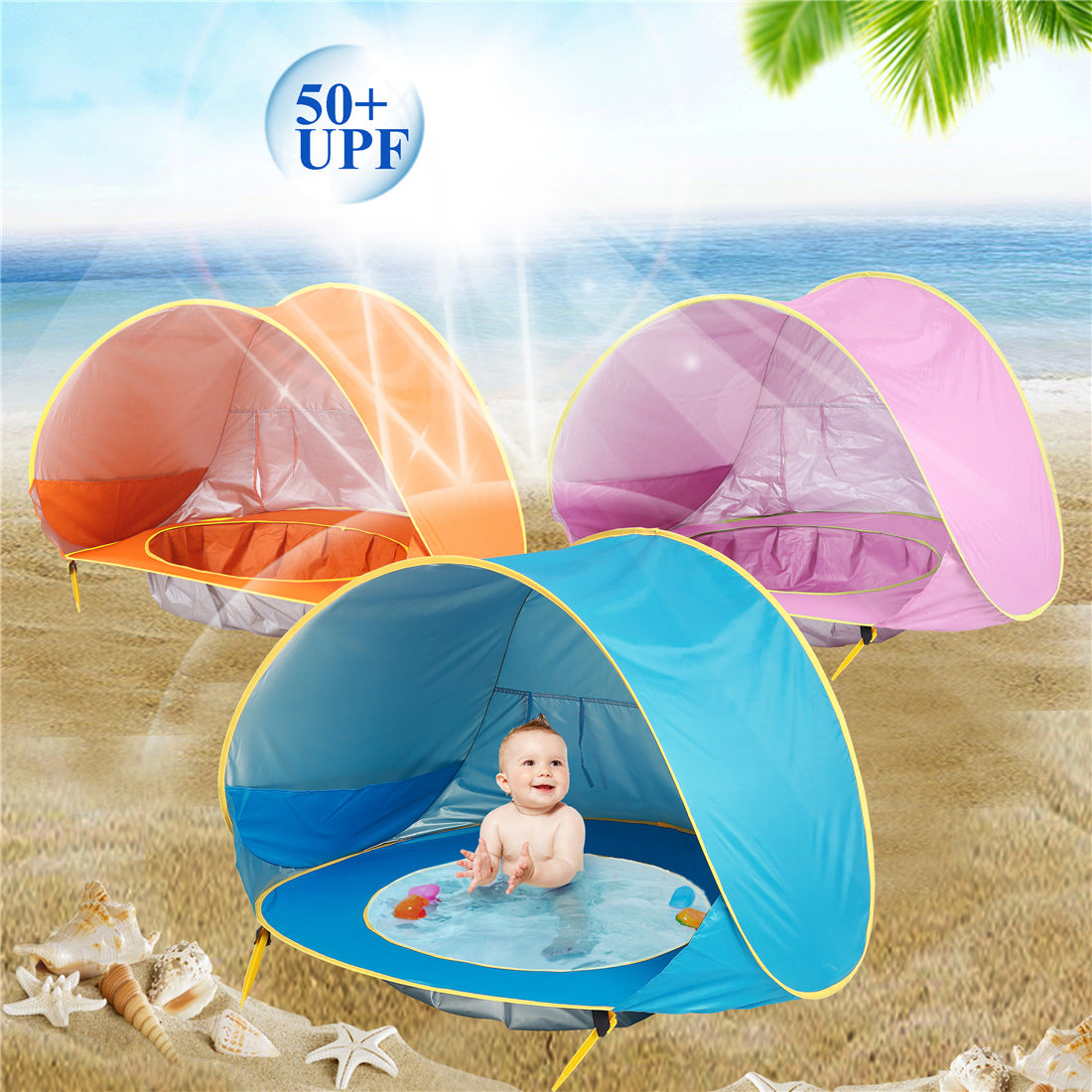 Baby Beach Waterproof Awning Tent - UV Protection | Camping | Easy Fold Up