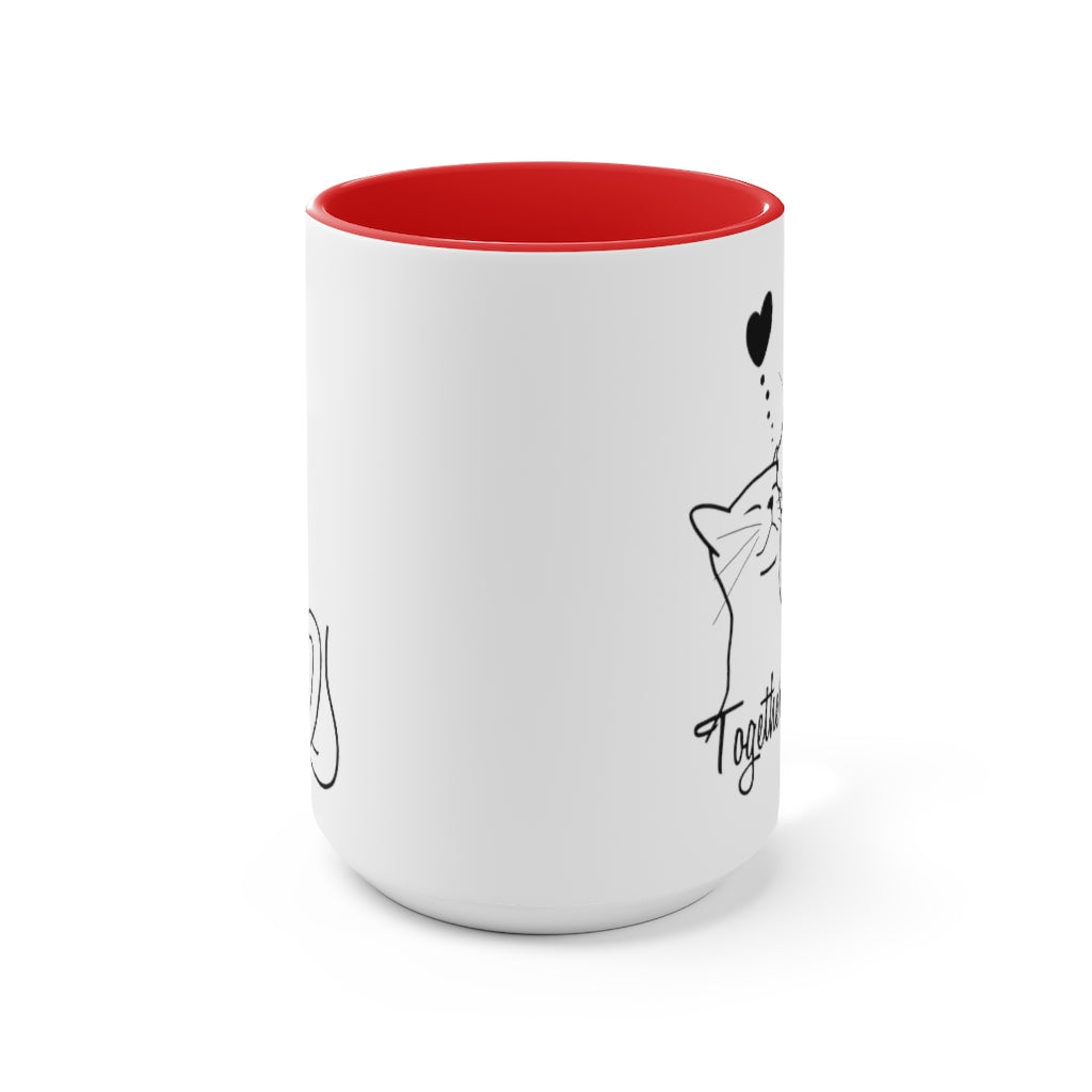 Cat Lovers - Together forever series - Two-tone Coffee Mug