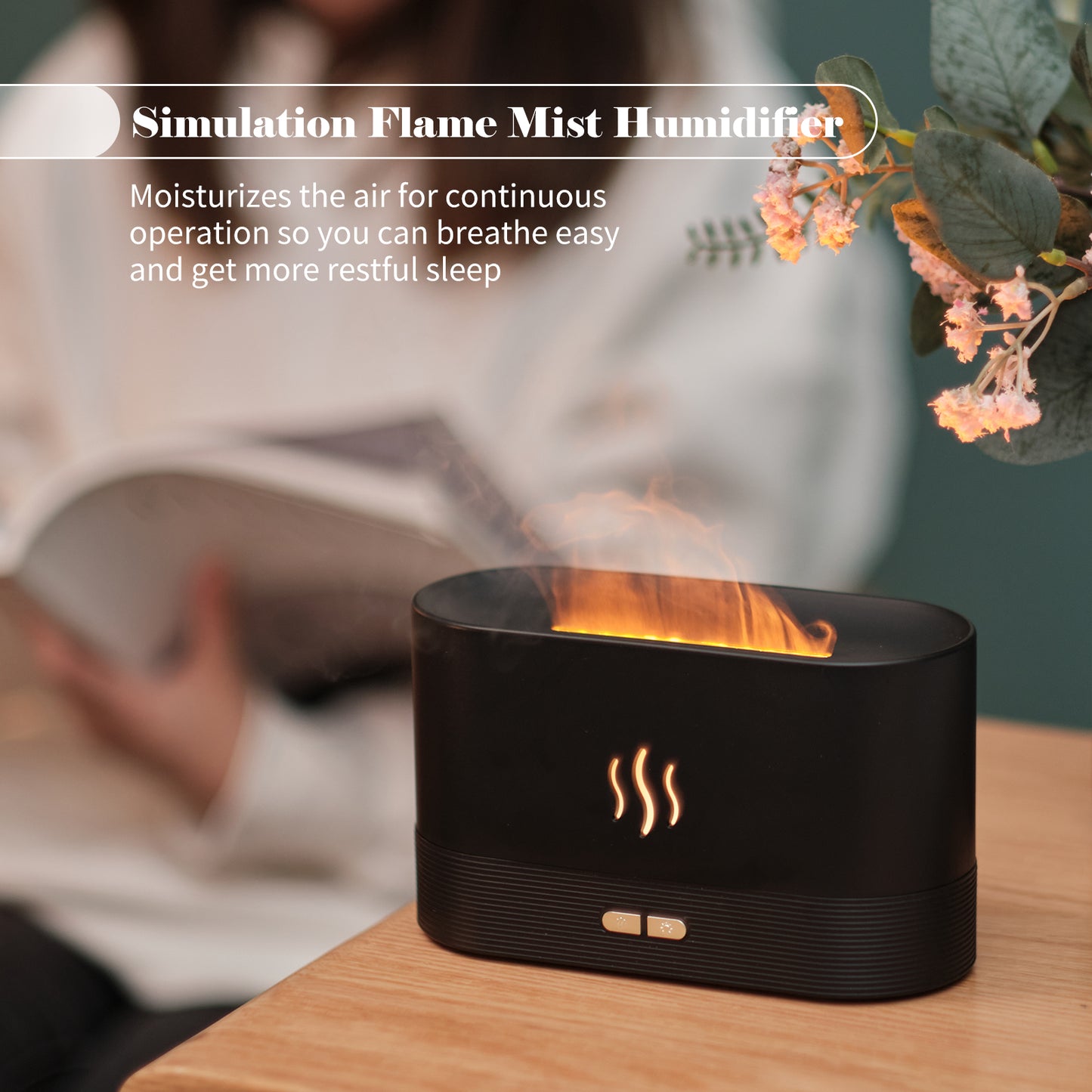 Flame Simulation Aroma Humidifier|Diffuser