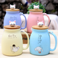 Heat-resistant Cute Cat Cup with Lid & Spoon
