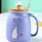 Heat-resistant Cute Cat Cup with Lid & Spoon