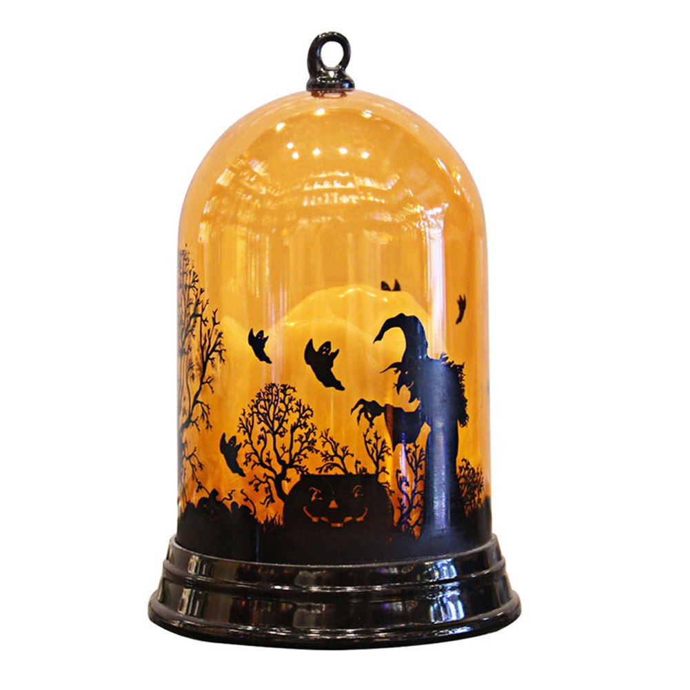 Halloween Pumpkin Lantern Witch Lamp Scene Layout Desk Decoration Pumpkin Lights Halloween Party Bar Decoration