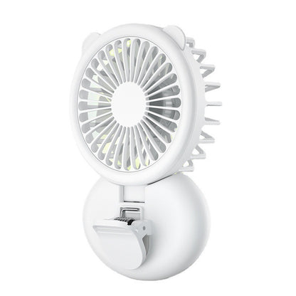 Portable Mini USB Charging Fan With Fill Light for Selfie