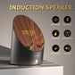 Wooden Smart Portable Induction|Bluetooth Speaker with Phone Holder and Alarm Clock