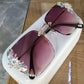 Frameless Trendy Rhinestone Gradient Luxury Sunglasses