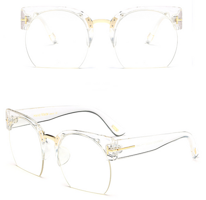 Semi-Rimless Vintage Fashion Sunglasses
