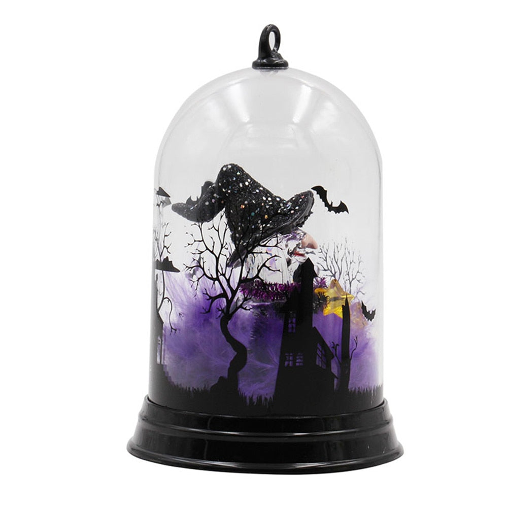 Halloween Pumpkin Lantern Witch Lamp Scene Layout Desk Decoration Pumpkin Lights Halloween Party Bar Decoration