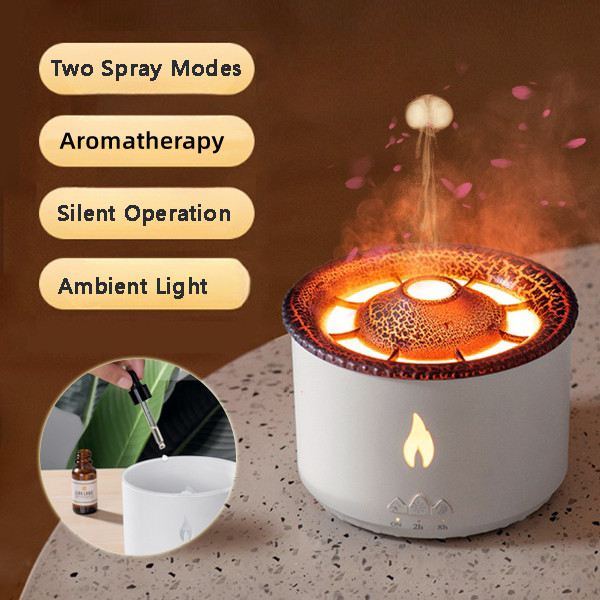 Creative Volcano Aromatherapy Jellyfish Humidifier | Diffuser | Night Light
