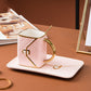 Handbag-Shaped Creative Ceramic Mug With Saucer & Spoon