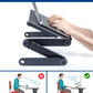 RAINBEAN  Foldable Aluminum Notebook Stand With 2 CPU Cooling USB Fans With Mouse Pad