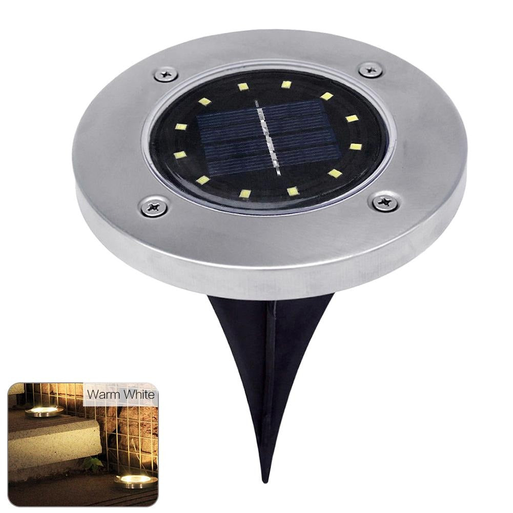 SolarLight Waterproof Solar Powered Ground 8/12/20 LED Light