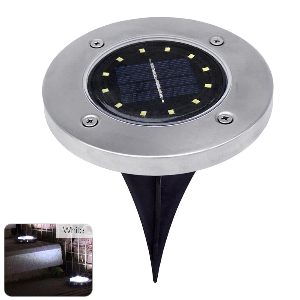 SolarLight Waterproof Solar Powered Ground 8/12/20 LED Light