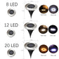SolarLight™ Waterproof Solar Powered Ground 8/12/20 LED Light