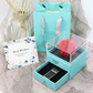 Eternal flower gift box Earring Necklace Pendant box couple ring box