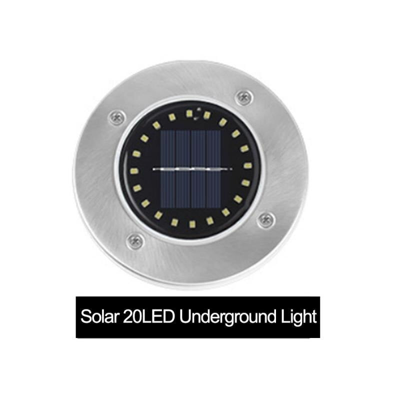 SolarLight™ Waterproof Solar Powered Ground 8/12/20 LED Light