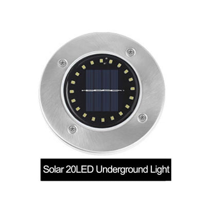 SolarLight Waterproof Solar Powered Ground 8/12/20 LED Light