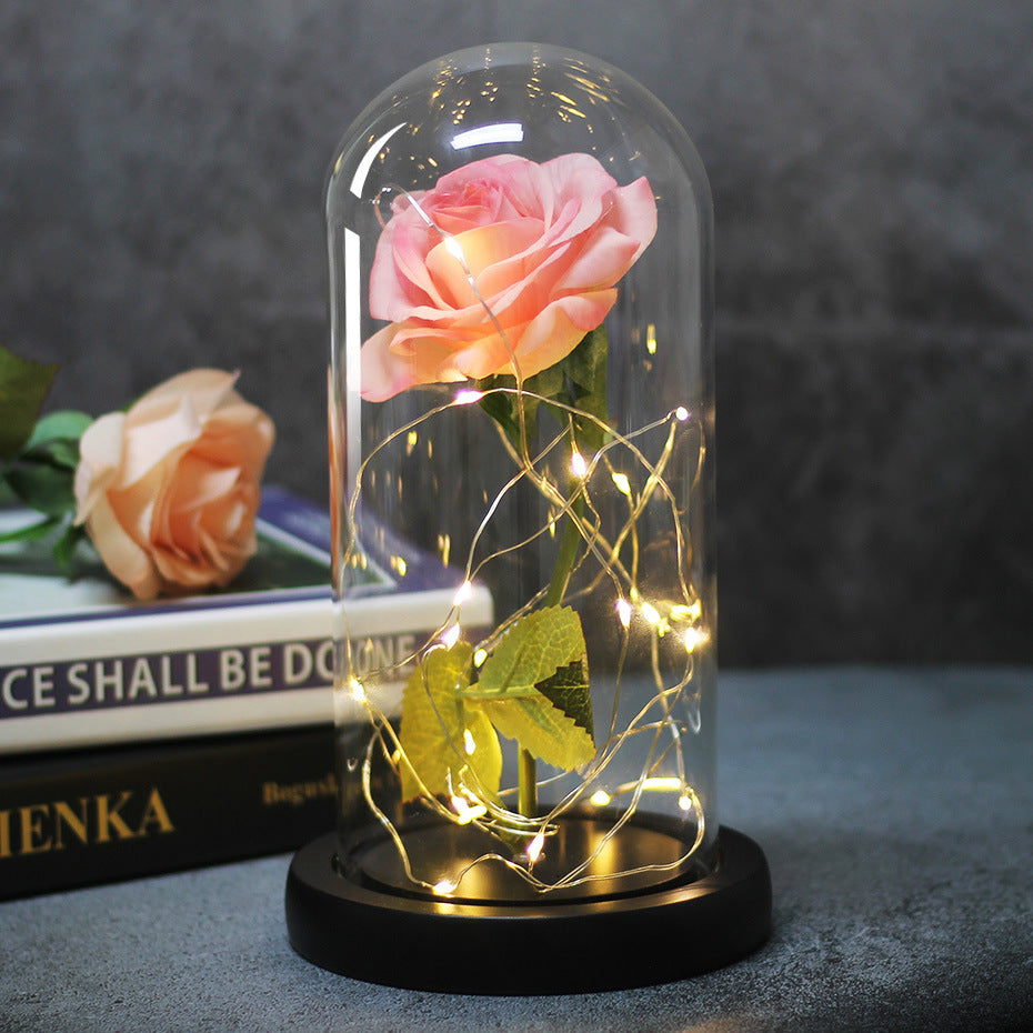 Forever Love Rose in Glass LED Night Light