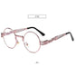 Retro Steampunk Style Gold Metal Round Sunglasses For Men and Women With Mirror Coating