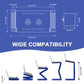 RAINBEAN  Foldable Aluminum Notebook Stand With 2 CPU Cooling USB Fans With Mouse Pad