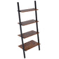 Ladder Shelf 4 Tier Bookshelf Storage Display Shelves Industrial Wood